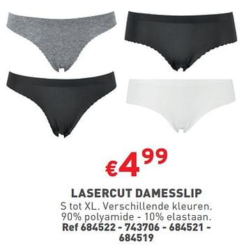 Promoties Lasercut damesslip - Huismerk - Trafic  - Geldig van 03/01/2024 tot 31/01/2024 bij Trafic