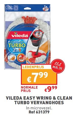 Promoties Vileda easy wring + clean turbo vervanghoes - Vileda - Geldig van 03/01/2024 tot 31/01/2024 bij Trafic