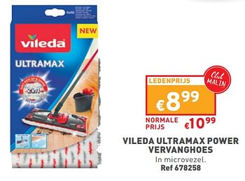 Promoties Vileda ultramax power vervanghoes - Vileda - Geldig van 03/01/2024 tot 31/01/2024 bij Trafic