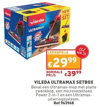 Promoties Vileda ultramax setbox - Vileda - Geldig van 03/01/2024 tot 31/01/2024 bij Trafic