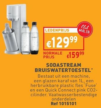 Promoties Sodastream bruiswatertoestel - Sodastream - Geldig van 03/01/2024 tot 31/01/2024 bij Trafic