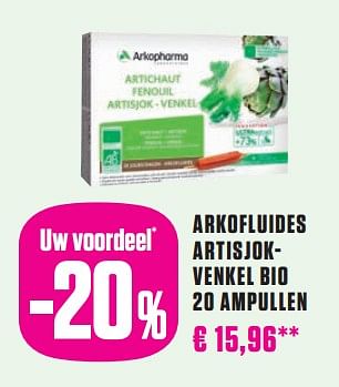 Promoties Arkofluides artisjokvenkel bio - Arkopharma - Geldig van 02/01/2024 tot 31/01/2024 bij Medi-Market
