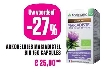 Promoties Arkogelules mariadistel bio - Arkopharma - Geldig van 02/01/2024 tot 31/01/2024 bij Medi-Market
