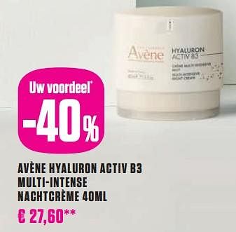 Promoties Avène hyaluron activ b3 multi-intense nachtcrème - Avene - Geldig van 02/01/2024 tot 31/01/2024 bij Medi-Market