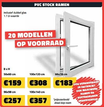 Promotions Pvc stock ramen 50x60 cm - Produit maison - Bouwcenter Frans Vlaeminck - Valide de 08/01/2024 à 31/01/2024 chez Bouwcenter Frans Vlaeminck