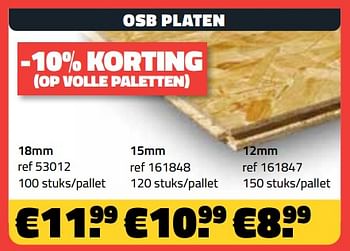 Promoties Osb platen 18mm - Huismerk - Bouwcenter Frans Vlaeminck - Geldig van 08/01/2024 tot 31/01/2024 bij Bouwcenter Frans Vlaeminck