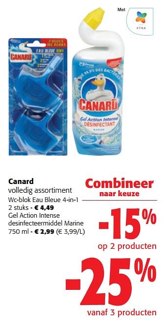Promotions Canard volledig assortiment - Canard WC - Valide de 02/01/2024 à 16/02/2024 chez Colruyt