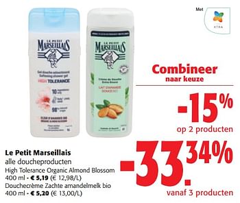 Promoties Le petit marseillais alle doucheproducten - Le Petit Marseillais - Geldig van 02/01/2024 tot 16/02/2024 bij Colruyt