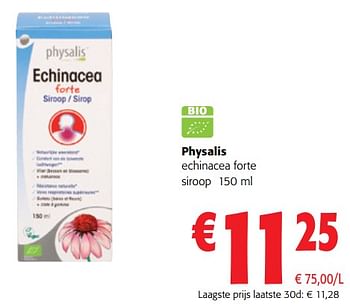 Promoties Physalis echinacea forte siroop - Physalis - Geldig van 02/01/2024 tot 16/02/2024 bij Colruyt