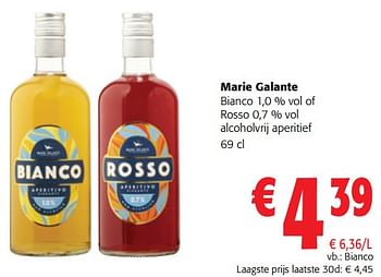 Promoties Marie galante bianco alcoholvrij aperitief - Marie Galante - Geldig van 02/01/2024 tot 16/02/2024 bij Colruyt
