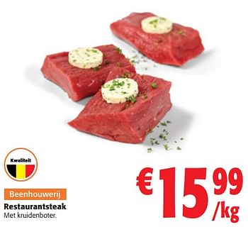 Promoties Restaurantsteak - Huismerk - Colruyt - Geldig van 02/01/2024 tot 16/02/2024 bij Colruyt