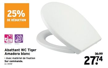 Promotions Abattant wc tiger amadora blanc - Tiger - Valide de 03/01/2024 à 16/01/2024 chez Gamma