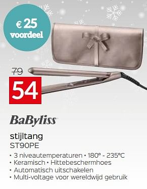 Promoties Babyliss stijltang st90pe - Babyliss - Geldig van 03/01/2024 tot 31/01/2024 bij Selexion