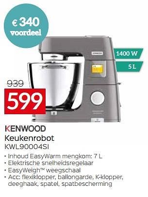 Promoties Kenwood keukenrobot kwl90004si - Kenwood - Geldig van 03/01/2024 tot 31/01/2024 bij Selexion
