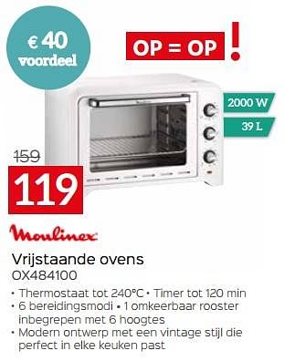 Promoties Moulinex vrijstaande ovens ox484100 - Moulinex - Geldig van 03/01/2024 tot 31/01/2024 bij Selexion