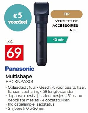 Promoties Panasonic multishape erckn2a301 - Panasonic - Geldig van 03/01/2024 tot 31/01/2024 bij Selexion