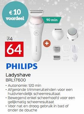 Promoties Philips ladyshave brl17600 - Philips - Geldig van 03/01/2024 tot 31/01/2024 bij Selexion