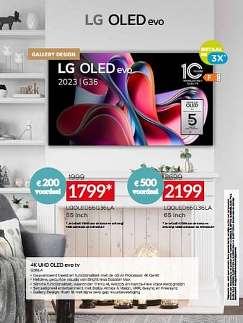 Promotions Lg 4k uhd oled evo tv lqoled55g36la - LG - Valide de 03/01/2024 à 31/01/2024 chez Selexion