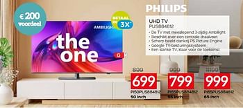 Promoties Philips uhd tv pi50pus884812 - Philips - Geldig van 03/01/2024 tot 31/01/2024 bij Selexion