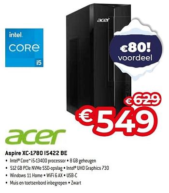 Promotions Acer aspire xc-1780 i5422 be - Acer - Valide de 03/01/2024 à 31/01/2024 chez Exellent