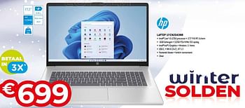 Promoties Hp laptop 17-cn2043nb - HP - Geldig van 03/01/2024 tot 31/01/2024 bij Exellent