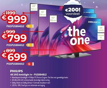 Promoties Philips 4k uhd ambilight tv - pi50pus884812 - Philips - Geldig van 03/01/2024 tot 31/01/2024 bij Exellent