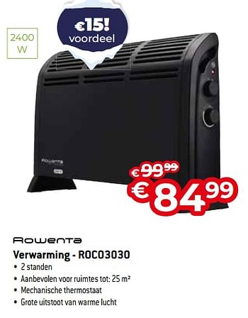 Promoties Rowenta verwarming - roco3030 - Rowenta - Geldig van 03/01/2024 tot 31/01/2024 bij Exellent
