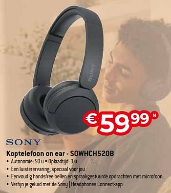 Promoties Sony koptelefoon on ear - sowhch520b - Sony - Geldig van 03/01/2024 tot 31/01/2024 bij Exellent
