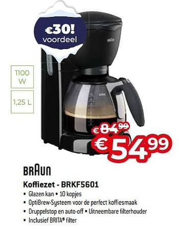 Promoties Braun koffiezet - brkf5601 - Braun - Geldig van 03/01/2024 tot 31/01/2024 bij Exellent