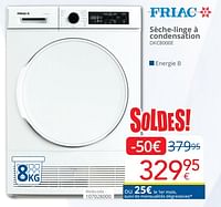 Friac Friac sèche-linge à condensation dkc0100e - En promotion chez Eldi