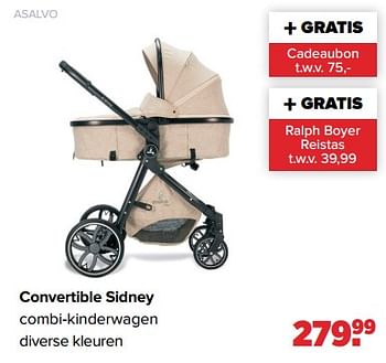 Promoties Asalvo convertible sidney combi-kinderwagen - Asalvo - Geldig van 03/01/2024 tot 01/02/2024 bij Baby-Dump