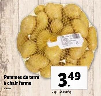 Promotions Pommes de terre à chair ferme - Produit maison - Lidl - Valide de 10/01/2024 à 16/01/2024 chez Lidl