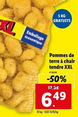 Promotions Pommes de terre à chair tendre xxl - Produit maison - Lidl - Valide de 10/01/2024 à 16/01/2024 chez Lidl