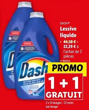 Promotions Lessive liquide - Dash - Valide de 10/01/2024 à 16/01/2024 chez Lidl