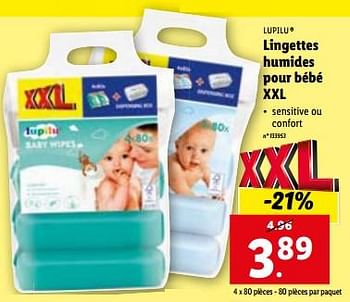 Promotions Lingettes humides pour bébé xxl - Lupilu - Valide de 10/01/2024 à 16/01/2024 chez Lidl