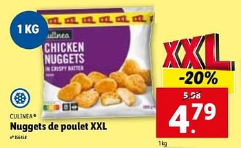 Promotions Nuggets de poulet xxl - Culinea - Valide de 10/01/2024 à 16/01/2024 chez Lidl