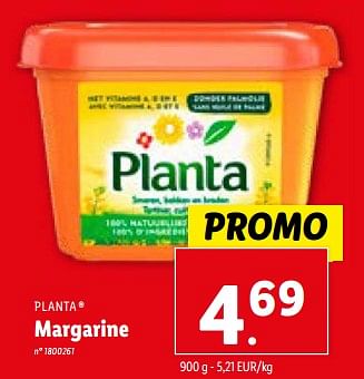Promotions Margarine - Planta - Valide de 10/01/2024 à 16/01/2024 chez Lidl