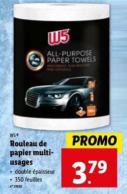 Promotions Rouleau de papier multi- usages - W5 - Valide de 10/01/2024 à 16/01/2024 chez Lidl