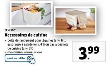 Promotions Accessoires de cuisine - Ernesto - Valide de 10/01/2024 à 16/01/2024 chez Lidl