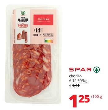 Promoties Chorizo - Spar - Geldig van 04/01/2024 tot 17/01/2024 bij Spar (Colruytgroup)