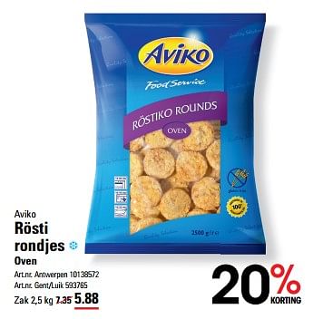 Promoties Aviko rösti rondjes oven - Aviko - Geldig van 04/01/2024 tot 27/01/2024 bij Sligro