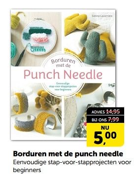 Promoties Borduren met de punch needle - Huismerk - Boekenvoordeel - Geldig van 06/01/2024 tot 14/01/2024 bij BoekenVoordeel