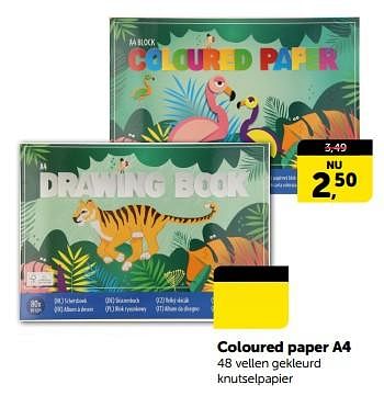 Promoties Coloured paper a4 - Huismerk - Boekenvoordeel - Geldig van 06/01/2024 tot 14/01/2024 bij BoekenVoordeel