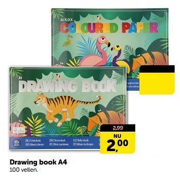 Promoties Drawing book a4 - Huismerk - Boekenvoordeel - Geldig van 06/01/2024 tot 14/01/2024 bij BoekenVoordeel