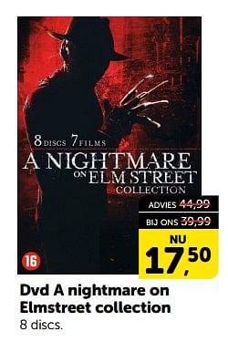 Promoties Dvd a nightmare on elmstreet collection - Huismerk - Boekenvoordeel - Geldig van 06/01/2024 tot 14/01/2024 bij BoekenVoordeel