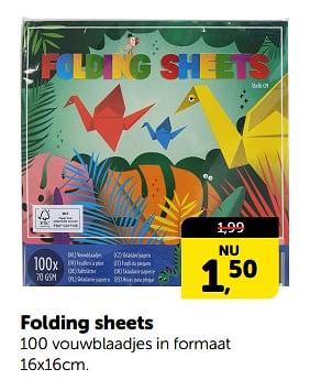 Promoties Folding sheets - Huismerk - Boekenvoordeel - Geldig van 06/01/2024 tot 14/01/2024 bij BoekenVoordeel