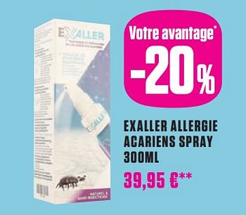 Promotions Exaller allergie acariens spray - Exaller - Valide de 02/01/2024 à 31/01/2024 chez Medi-Market