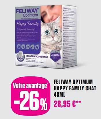 Promotions Feliway optimum happy family chat - Feliway - Valide de 02/01/2024 à 31/01/2024 chez Medi-Market