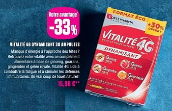 Promotions Vitalité 4g dynamisant - Forte pharma - Valide de 02/01/2024 à 31/01/2024 chez Medi-Market