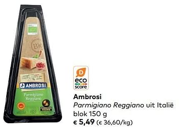 Promoties Ambrosi parmigiano reggiano uit italië - Ambrosi - Geldig van 03/01/2024 tot 30/01/2024 bij Bioplanet
